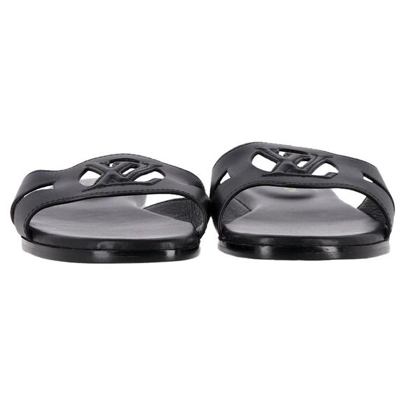Louis Vuitton LV Isola Slide Flat Sandals in Black Calf Leather - Picture 2 of 6